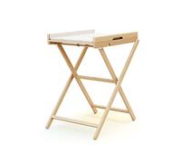 WEBABY - PALA Folding Changing Table Varnished Beech | Open Dimensions (L x W x H): 78 x 58 x 90.5 cm | Dimensions Folded (L x W x H): 58 x 11.5 x 111.5 cm | PVC Mattress Included
