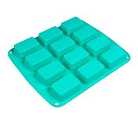 webake Brownie Baking Tray Silicone Mini Bread Loaf Tins Rectangular Cake Moulds for Brownie, Cheesecake, Mini Cake, 30 x 25.4 x 2.5 cm