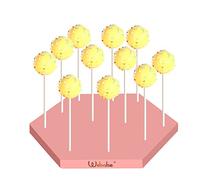 webake Cake Pop Stand Lollipop Stand Display Holder Hexagon for 12 Cake Pops, Rose Gold