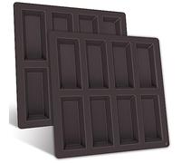 Webake Financier Cake Pan, 8 Cavity Silicone Financier Mold Non Stick Muffin Pan for Biscuits Cookies Bakeware for Oven Baking (2 PCS)