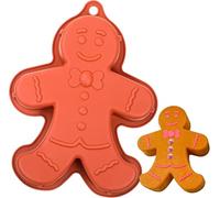 Webake Gingerbread Man Mold 10 Inch Large Gingerbread Silicone Cake Pan for Christmas Baking Cake, Cookie
