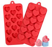 Webake Heart Chocolate Mold Conversation Mold, Pack of 2