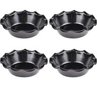 webake Individual Pie Dishes with Ruffled Edge Round Mini Tart Tins 12 cm Non-Stick Coating Quiche Baking Moulds Set of 4