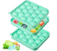 Webake Mini Silicone Ice Cube Tray 2 Pcs 2.8 cm Small Ice Ball Mould Round Ice Cube Moulds Circle Ice Cube Trays for Cocktail Whiskey Tea Coffee