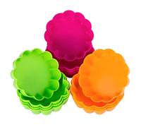 Webake Silicone Mini Tart Pan Non-stick Mini Quiche Molds Holiday Small Pie Baking Pan 3-1/4 Inch Tart Mold, Wax Melt Liners Individual Baking Cups European Food Grade (12 Pack)