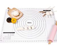 Webake Silicone Pastry Mat 70 x 50 cm Large Dough Mat Pizza Mat | Transparent Baking Mat Dough Rolling Mat with Measurements 27.5'' x 19.6'' for Fondant Dough Macarons Pizza Bread Mat