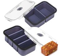 webake Silicone Soup Freezer Moulds with Lids 1 Cup & 2 Cup, 2 Pack