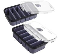 Webake Silicone Soup Frezeer Moulds ith Lids 1/2 Cup 2 Pcs Soup Storage Container for Frezeeing Extra Large Ice Cube Tray for Soups, Butter