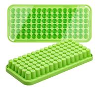 Webake Small Ice Cube Tray with Lid Silicone 2 Pcs 1.2 cm Mini Ice Cube Trays Cylindrical Ice Cube Moulds for Beer, Cocktails, Water, Soda, Fruit