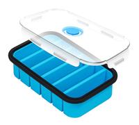 Webake Soup Freezing Container with Lid Silicone Freezer Mould 1/2 Cup Freezer Tray Food Storage Container Extra Large Ice Cube Tray for Soup, Ice Cube, Broth, Sauce or Butter