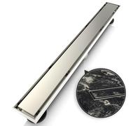 WEBANG 36 Inch Linear Shower Drain Rectangular Floor Drain with Accessories Reversible 2-in-1 Cover Tile Insert Grate Removable SUS304 Stainless Steel CUPC Certified Brushed Nickel