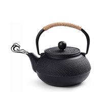 Webao Cast Iron Tea Kettle Stove Top Teapot Japanese Tetsubin with Stainless Steel Infuser for Black Green Tea, Black 600ml