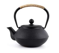 Webao Cast Iron Teapot Japanese Tetsubin with Stainless Steel Infuser Tea Kettle for Stove Top Black 800ml