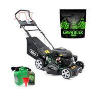 Webb Classic 46Cm Petrol Lawnmower + Starter Kit + Grass Gains Lawn Bulk