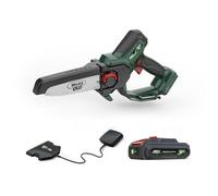 Webb Eco 20V Cordless 15cm/6inch Pruning Saw - 4.9m/s, 3/8 Chain Pitch, Easy Adjustment System, Lightweight Design, 3 Year Warranty, 2Ah Battery & Charger Included