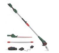 Webb Eco 20V Long Reach 50cm Hedge Trimmer & 20cm Pruner Attachment, 2Ah Battery & Charger Included