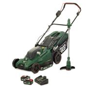 Webb Eco 40v43cm Lawnmower & Line Trimmer 4Ah Batt & Charger