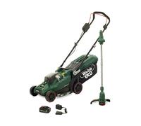 Webb 20v Cordless Lawnmower and Grass Trimmer Garden Power Tool Kit 1 x 4ah Li-ion Battery Charger