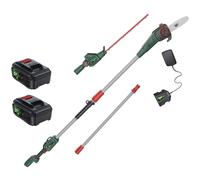 Webb Eco WEV20PSHT 20v Cordless Long Reach Hedge Trimmer 500mm and Pruner Attachment 2 x 4ah Li-ion Battery Charger