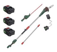 Webb Eco WEV20PSHT 20v Cordless Long Reach Hedge Trimmer 500mm and Pruner Attachment 3 x 4ah Li-ion Battery Charger