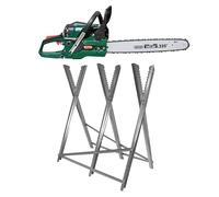 Webb Wepcs18 50Cc 46Cm Petrol Chainsaw + Folding Serrated-Edge Saw Horse - Oregon Bar & Chain, Easy Start, Automatic Oiling