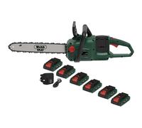 Webb X Series WEV20X2CS40 40v Cordless Brushless Chainsaw 400mm 6 x 4ah Li-ion USB Charger