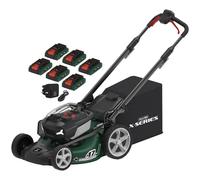 Webb X Series WEV20X2LM47SPB 40v Cordless Brushlesss Self Propelled Rotary Lawnmower 470mm 6 x 4ah Li-ion USB Charger
