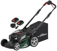 Webb WEV20X2LM47SPB4X 40V Self Propelled 46cm Cordless Electric Lawn Mower with Battery and Charger - Size: 103 x 67 x 151cm - GREEN - Wilko