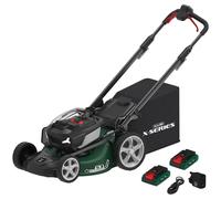 Webb X Series WEV20X2LM53SP 40v Cordless Brushless Self Propelled 4 in 1 Rotary Lawnmower 530mm 2 x 4ah Li-ion USB Charger