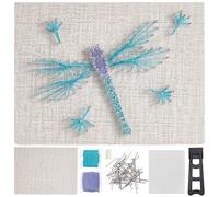 WEBBEDY 3D String Art Kit DIY Dragonfly String Arts and Craft Kits for Adults Beginners Include All Necessary Accessories and Wooden Frame, Home Wall Decorations Unique Gift
