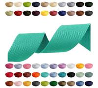 Webbing 2m 5m 10m 50m, 50 Colors, Width 10mm 15mm 20mm 25mm 30mm 40mm 50 mm Bag Strap Polypropylene Ideal for DIY Projects, Handicrafts (533) Light Turquoise, 25mm x 5m
