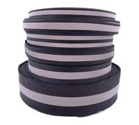 Webbing 5 Yards 10mm 15mm 20mm 25mm 50mm Black Safety Reflective Sew on Fabric Tape Strap Vest Webbing(15mm-10mm)