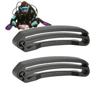Webbing Rear Fixed Clip - High Performance Plastic Belt Holder Lightweight Belt Clip for Repair | 2-Piece Waist Belt Organising Accessories that Easy Safety Storage Aid for Diving Devices, Black
