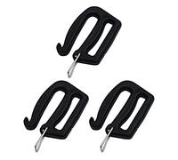 Webbing Release G Hook Camping Equipment Bag 1 inch Black Backpack Adjusters 3pcs, 3 pcs