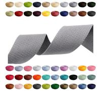 Webbing Strap 2 m 5 m 10 m 50 m 50 m 50 m Width 10 mm 15 mm 20 mm 25 mm 30 mm 40 mm 50 mm Bag Strap Polypropylene Ideal for DIY Projects, Crafts & Outdoor (134) Dove Grey, 15 mm x 2 m