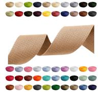 Webbing Strap 2 m 5 m 10 m 50 m 50 m 50 m Width 10 mm 15 mm 20 mm 25 mm 30 mm 40 mm 50 mm Bag Strap Polypropylene Ideal for DIY Projects, Crafts & Outdoor (101) Cappuccino, 25 mm x 2 m