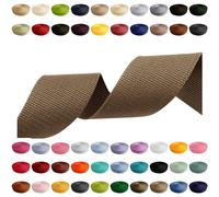 Webbing Strap 2 m 5 m 10 m 50 m 50 m 50 m Width 10 mm 15 mm 20 mm 25 mm 30 mm 40 mm 50 mm Bag Strap Polypropylene Ideal for DIY Projects, Crafts & Outdoor (894) Beige, 50 mm x 5 m