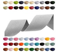 Webbing Strap 2 m 5 m 10 m 50 m 50 m 50 m Width 10 mm 15 mm 20 mm 25 mm 30 mm 40 mm 50 mm Bag Strap Polypropylene Ideal for DIY Projects, Crafts & Outdoor (336) Light Grey, 10 mm x 5 m