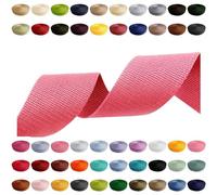 Webbing Strap 2m 5m 10m 50m, 50 Colors, Width 10mm 15mm 20mm 25mm 30mm 40mm 50 mm Bag Strap Polypropylene Ideal for DIY Projects, Crafts (335) Pink, 40mm x 10m