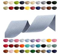 Webbing Strap 2m 5m 10m 50m, 50 Colors, Width 10mm 15mm 20mm 25mm 30mm 40mm 50 mm Bag Strap Polypropylene Ideal for DIY Projects, Crafts (351) Sky Blue, 20 mm x 2 m