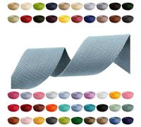Webbing Strap 2m 5m 10m 50m, 50 Colors, Width 10mm 15mm 20mm 25mm 30mm 40mm 50 mm Polypropylene Bag Strap Ideal for DIY Projects, Handicrafts (546) Light Blue, 20mm x 5m