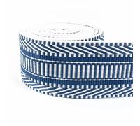 Webbing Strap 5Meters 38mm Jacquard Webbing Tapes for Bag Strap Ethnic Ribbon Luggage Decor Sewing Bias Band DIY Belt Shoes Accessories(RD155-Blue)