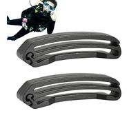 Webbing Strap Keepers - Set of 2 Strap End Keepers for Vests | Wear-resistant accessories, lightweight and quick to apply, ideal for organizing webbing straps on diving belts, diving bottles, black