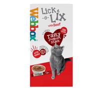 LICK E LIX BEEF TASTY YOGHURT CAT KITTEN TREAT SNACK 5 X 15G SACHETS