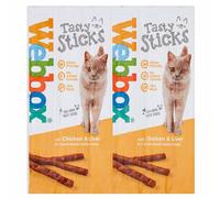 Webbox Tasy Sticks with Chicken and Liver Cat Treats - 6 Sticks