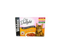 Webbox Mixed Selection Pouches Cat Food - Gravy Selection Wet - 12 x 100g Pouches