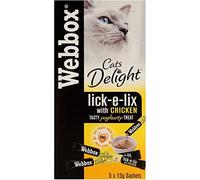 Webbox Cats Delight Lick-e-Lix Cat with Chicken & Zinc (5x15g) - Pack of 6