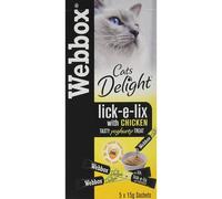 Webbox Cats Delight Lick-E-Lix Chicken Yoghurt Cat Treats (10 X 5 Treats)