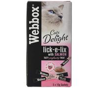 Webbox Cats Delight Lick-E-Lix Salmon Yoghurt Cat Treats (10 x 5 Treats)