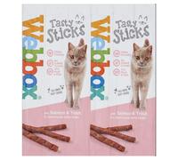 Webbox Cats Delight Tasty Cat Salmon and Trout Treats, 6 Sticks